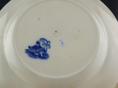 ANTICO RARO PIATTO PORCELLANA MINTON DEL1830 STAFFORDSHIRE DECORO ANEMONE #3703