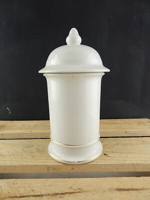 ANTICO VASO ALBARELLO FARMACIA PORCELLANA BIANCA ORO ZECCHINO IMPERO 1800