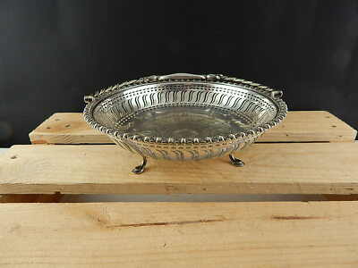 ANTICO ROCAILLE PREZIOSO ELEGANTE CESTINO CENTROTAVOLA ARGENTATO SILVER PLATED