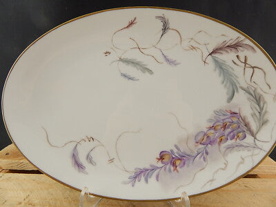 VINTAGE WINTERLING VASSOIO PIATTO OVALE PORTATA PORCELLANA DIPINTO A MANO