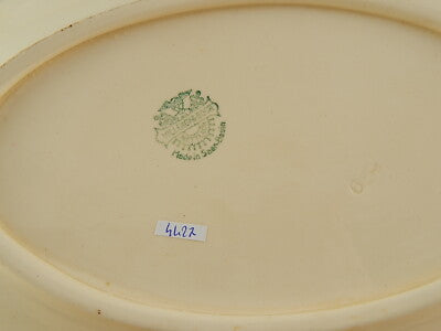 ANTICO VASSOIO PIATTO OVALE PORCELLANA PROFILO ORO VILLEROY&BOCH METTLACH