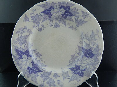 ANTICO PIATTO CERAMICA SARREGUEMINES U&C BRYONIA VIOLA FINE 1800 ART NOUVEAU 939