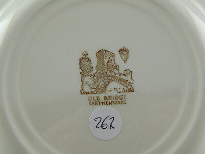 ANTICO RARO PIATTO SEMI PORCELLANA INGLESE OLD BRIDGE EARTHENWARE COLLEZIONE 267