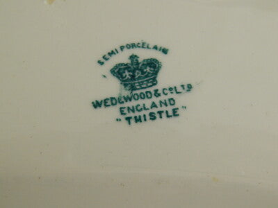 WEDGWOOD&CO TWISTLE ANTICO VASSOIO SEMI-PORCELLANA ART NOUVEAU LIBERTY VERDE