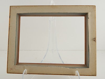 VINTAGE CORNICE DI LEGNO ANTICATA CON PROFILO COLORATO COUNTRY CHIC COLLECTION