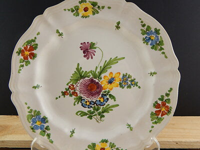 ANTICO 1946 PIATTO PIANO CERAMICA IMOLA TECNICA E DECORO SETTECENTO ITALIANO #24