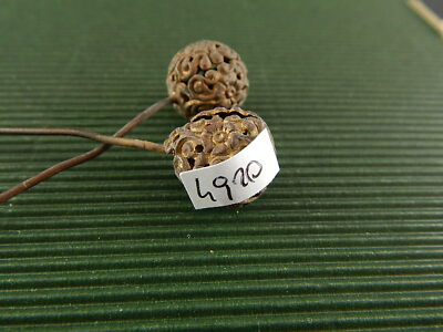 ACCESSORI ABBIGLIAMENTO ART DECO ANTICA COPPIA SPILLONI PER CAPPELLO #4920