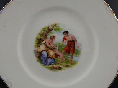 ANTICO RARO PIATTIO PORCELLANA RICHARD GINORI DECORO MITOLOGICO DEL 1927 DIFETTO