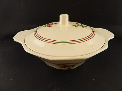 ANTICA ART DECO ZUPPIERA CENTROTAVOLA CERAMICA SARREGUEMINES DIPINTA A MANO