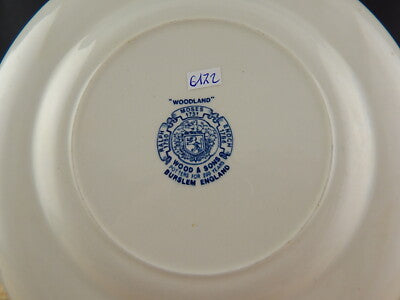 ANTICO PIATTO CERAMICA WOOD&SONS BURSLEM ENOCH1784RALPH1750 WOODLAND BLU