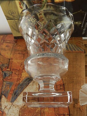 VINTAGE VAL SAINT LAMBERT FIRMATO VASO CRISTALLO MOLATO JUPITER PESO KG. 3,5