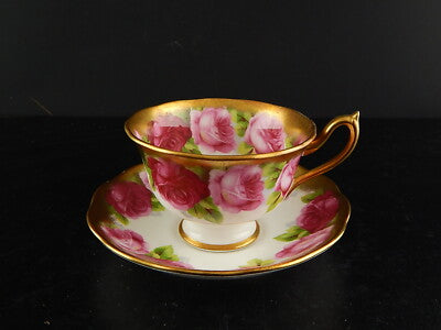PREZIOSO PORCELLANA ROYAL ALBERT OLD ENGLISH ROSE ORO DUO TAZZA TE'