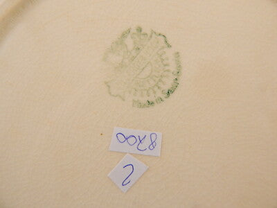 ANTICO SET 6 PIATTI PIANI PORCELLANA CREMA PROFILO ORO VILLEROY&BOCH METTLACH #