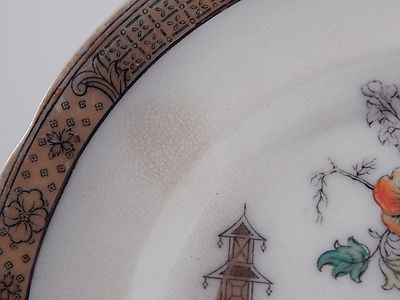 ANTICO PIATTO PORCELLANA RORSTRAND COLLEZIONE DEL 1800 ANTIQUE PORCELAIN PLATE