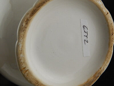 ANTICA RARA CAFFETTIERA SARREGUEMINES DIGOIN 1920 CERAMICA BIANCA ORO ZECCHINO