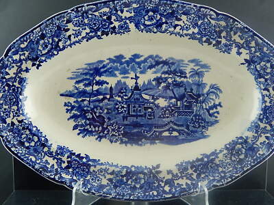 ANTICO VASSOIO RAVIERA DECORO CHINESE SOC CERAMICA RICHARD ANTIQUE PLATE ITALY