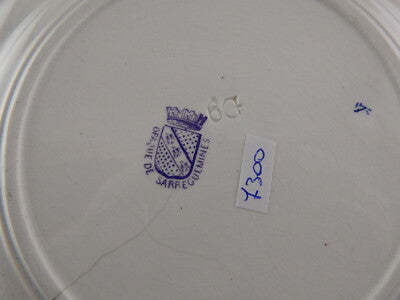 ANTICO PIATTO CERAMICA SARREGUEMINES 1800 LA CORRIDA PASSES DE LA MULETAS