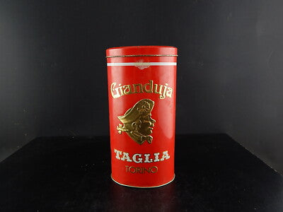 VINTAGE SCATOLA LATTA ROSSA CIOCCOLATINI GIANDUIOTTI TAGLIA TORINO COLLEZIONE
