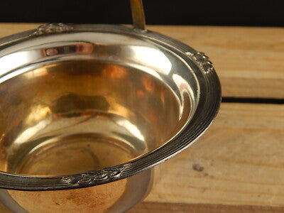 VINTAGE CESTINO SVUOTA TASCHE PORTA CIOCCOLATINI IN SHEFFIELD SILVER PLATED