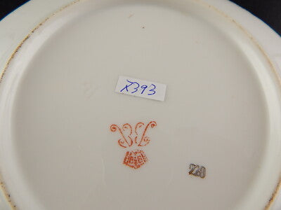 ANTICO PIATTO PORCELLANA LIBERTY DIPINTO A KAUFFMANN COLLEZIONE