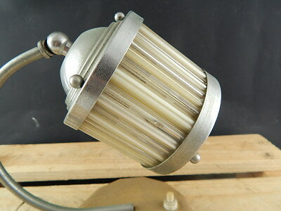 ANTICA ORIGINALE LAMPADA ABAT JOUR CROMATA VETRO ANNI 50 ITALY DESIGN #5759