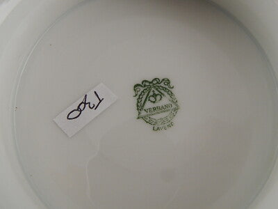 ANTICA ART DECO VERBANO LAVENO ALZATA CENTROTAVOLA PORCELLANA DECORO ARGENTO