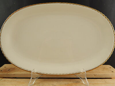 ANTICO 1950 ROCAILLE VASSOIO OVALE PORCELLANA AVORIO ORO WINTERLING BAVARIA