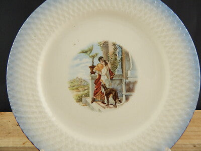 ANTICO PIATTO CERAMICA LAVENO VERBANUM STONE FINE 800 COLLEZIONE PASTORALE #4419