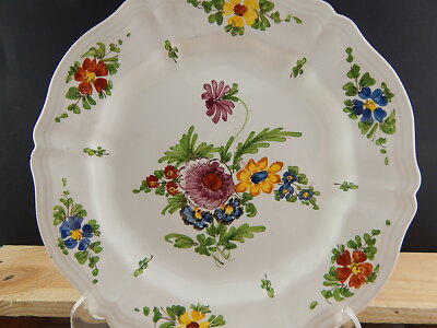 ANTICO 1946 PIATTO PIANO CERAMICA IMOLA TECNICA E DECORO SETTECENTO ITALIANO #12
