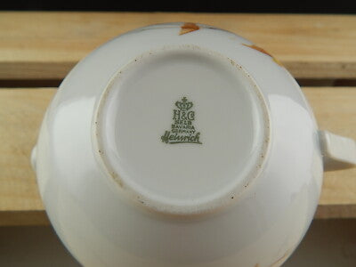 VINTAGE ELEGANTE SALSIERA PORCELLANA HEINRICH &CO SELB BAVARIA ANMUT