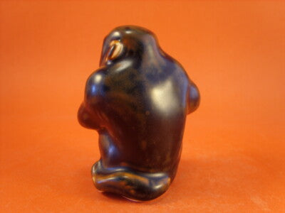 STATUINA PORCELLANA ROYAL COPENHAGEN STONEWARE "Scimmia" 20187 ORIGINALE PRIMA S