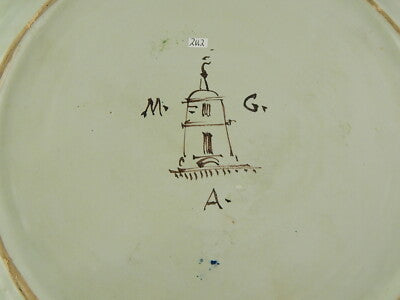 ANTICO PIATTO PARATA CERAMICA POLICROMO ALBISOLA GIUSEPPE MAZZOTTI PRIMO 900