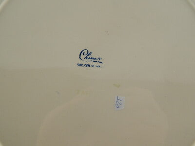 ANTICO VASSOIO PIATTO ROTONDO CHINESE BIANCO BLU SOC CERAMICA RICHARD MILANO