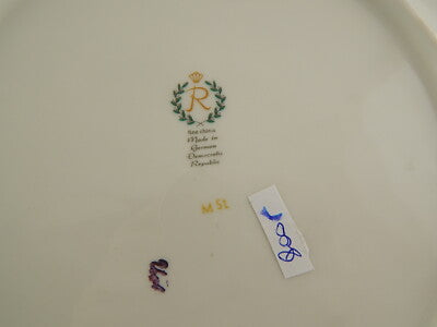 PREZIOSO ROCAILLE PORCELLANA VEB REICHENBACH PIATTO TORTA VASSOIO CON LE MORE