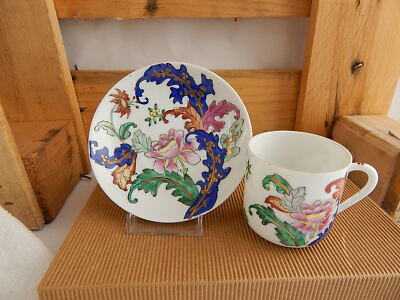 ANTIQUARIATO ORIENTALE RARO SET CAFFE' TAZZA PIATTINO PORCELLANA CINESE FIRMATO