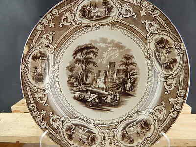 WEDGWOOD&CO CORINTHIA ANTICO RARO PIATTO FONDO CERAMICA FINE 1800 DIFETTO