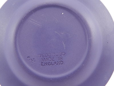 WEDGWOOD PIATTO POSACENERE PORCELLANA JASPER BLU PORTLAND BASSORILIEVO CLASSICO