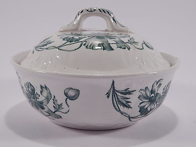 ART NOUVEAU ANTICO COFANETTO PORTA GIOIE CERAMICA BOCH FRERES PRIMAVERA