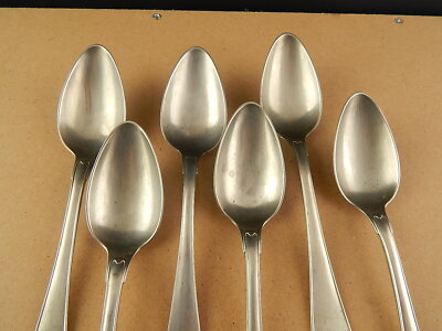 SET 6 CUCCHIAI ANTICHI ALPACCA ARGENTONE BERENDORF MILANO FINE 800