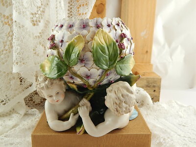 PREZIOSO RARO CENTROTAVOLA PORCELLANA TEDESCA COLLEZIONE ORTENSIA PUTTI