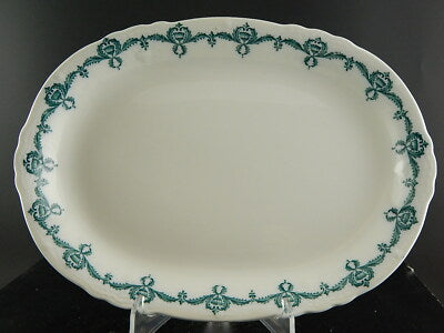 WEDGWOOD&CO TWISTLE ANTICO VASSOIO SEMI-PORCELLANA ART NOUVEAU LIBERTY VERDE
