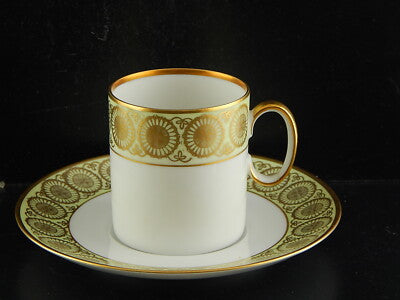 TAZZA PORCELLANA BIANCA VERDE E ORO ROSENTHAL THOMAS IVORY BAVARIA STILE IMPERO