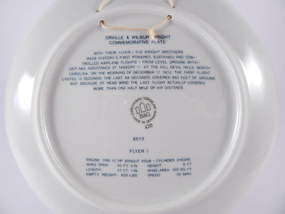 PIATTO PORCELLANA ROYAL COPENHAGEN BING&GRONDAHL ORVILLE & WRIGHT