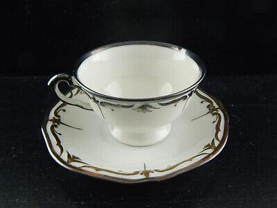 ANTICA PREZIOSA 1935 COLLEZIONE TAZZINA PORCELLANA BIANCA ARGENTO OSCAR SCHALLER