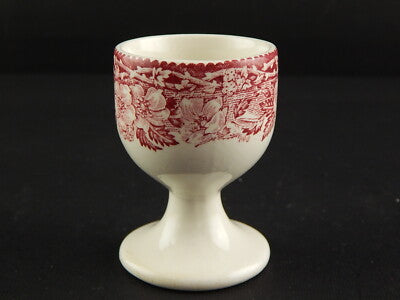 ANTICO PORTA UOVO SEMI-PORCELLANA INGLESE WEDGWOOD WOODLAND ROSSO