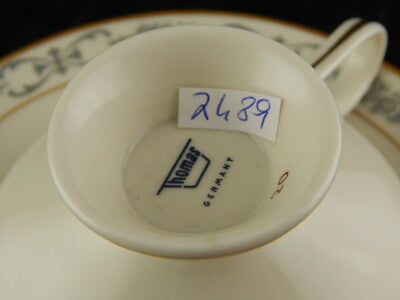 VINTAGE TAZZA DA TÈ ROSENTHAL THOMAS PREZIOSA PORCELLANA MODELLO IMPERO DIFETTO