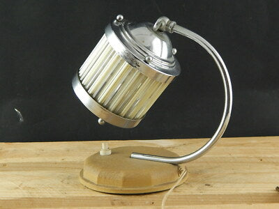 ANTICA ORIGINALE LAMPADA ABAT JOUR CROMATA VETRO ANNI 50 ITALY DESIGN