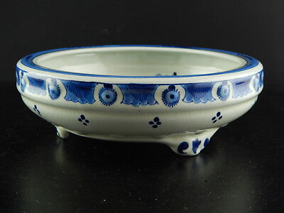 ANTICO 1951 CENTROTAVOLA FRUTTIERA CERAMICA BIANCO BLU ROYAL DELFT DIPINTO MANO
