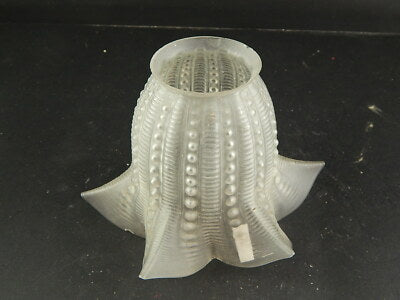 ANTICO EPOCA LIBERTY VETRO SATINATO TULIP PER APPLIQUE LAMPADA DIFETTO