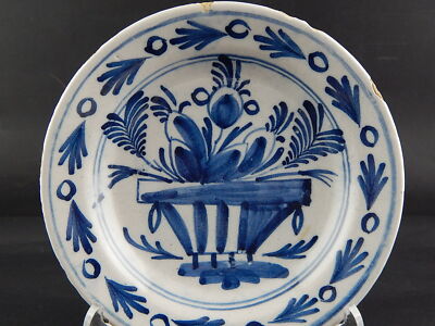 ANTICO PREZIOSO RARISSIMO PIATTO CERAMICA DELFT FINE XVII SECOLO MUSEALE #8151